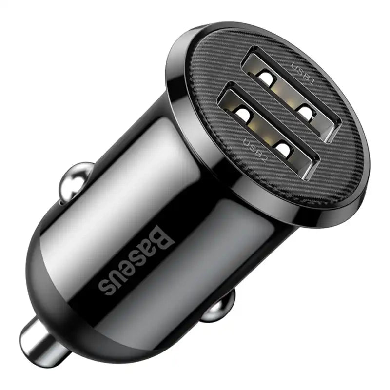 Ładowarka samochodowa Baseus Grain Pro 2x USB 4.8A (czarna) - Product Image 3