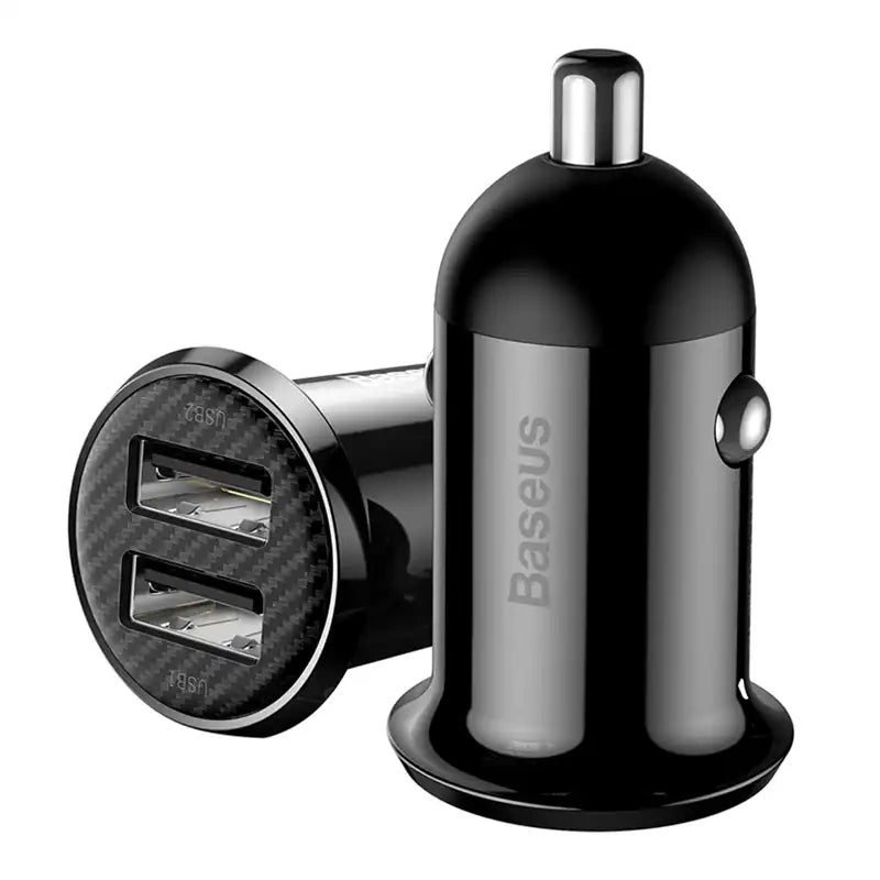 Ładowarka samochodowa Baseus Grain Pro 2x USB 4.8A (czarna) - Product Image 2