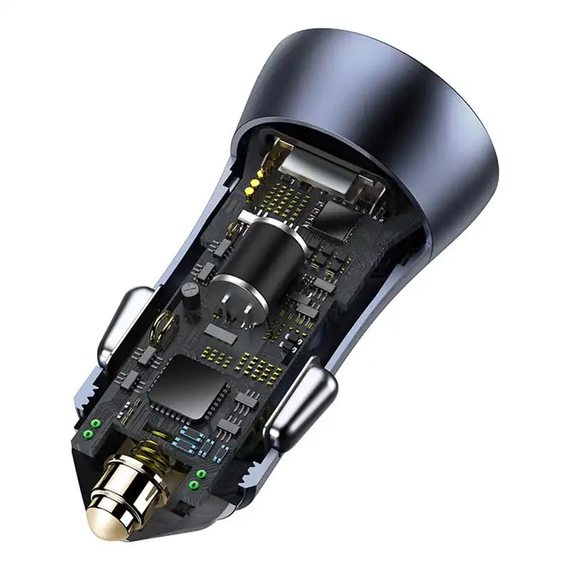 Ładowarka samochodowa Baseus Golden Contactor Pro, USB + USB-C, QC4.0+, PD, SCP, 40W (szara) - Product Image 7