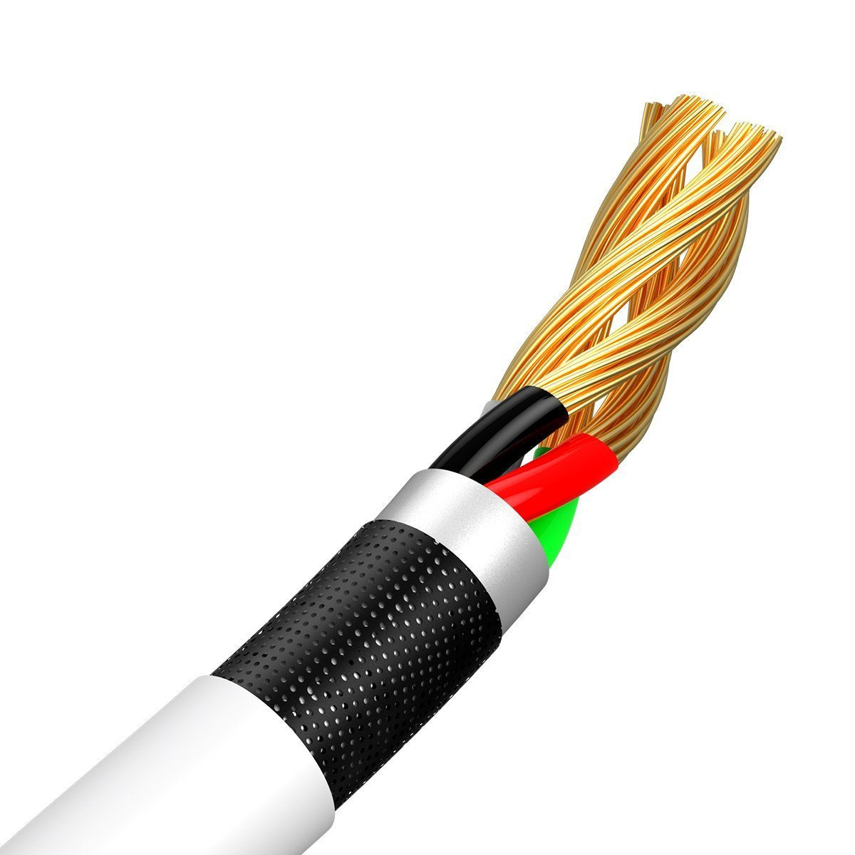 Baseus Simple Wisdom Data Cable Kit USB to Micro 2.1A (2PCS/Set) 1.5m White - Product Image 4