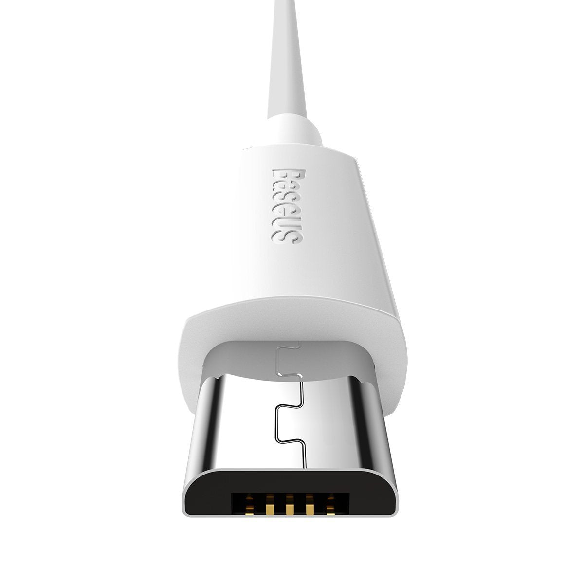 Baseus Simple Wisdom Data Cable Kit USB to Micro 2.1A (2PCS/Set) 1.5m White - Product Image 6