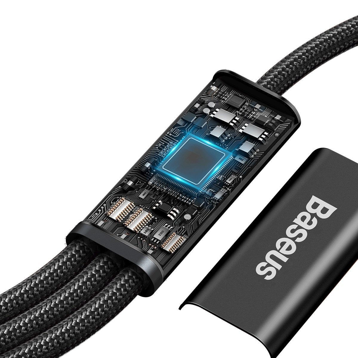 Baseus Rapid Series 3-in-1 cable USB-C For M+L+T 20W 1.5m Black - Product Image 5