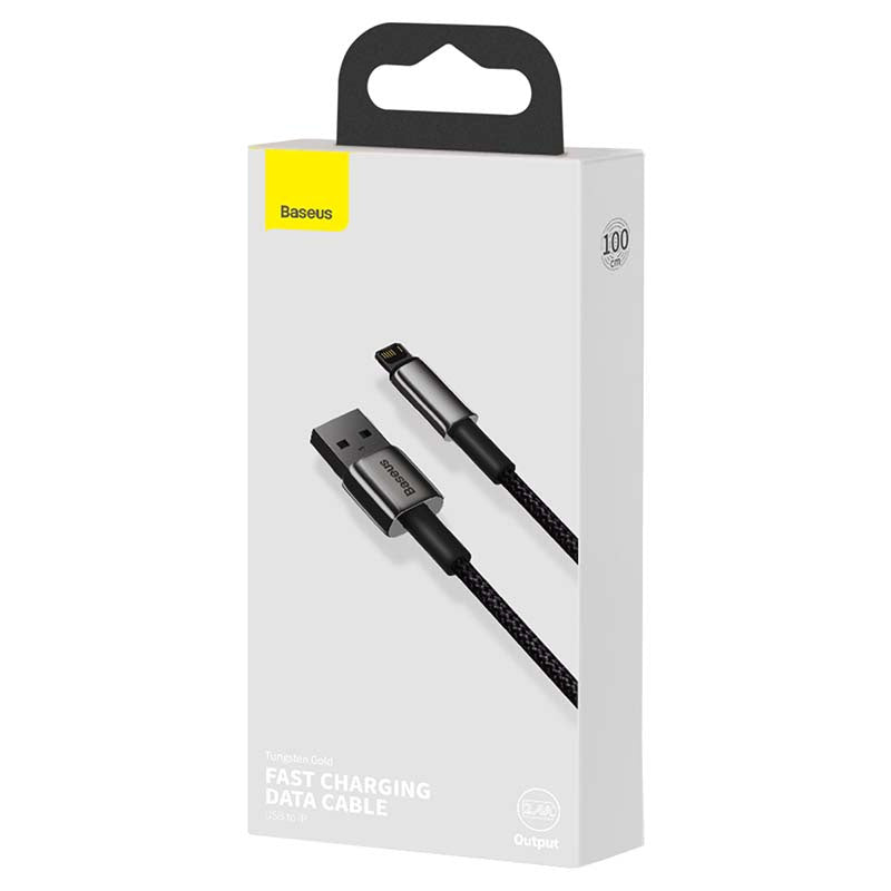 Baseus Tungsten Gold Cable USB to iP 2.4A 1m (black) - Product Image 7