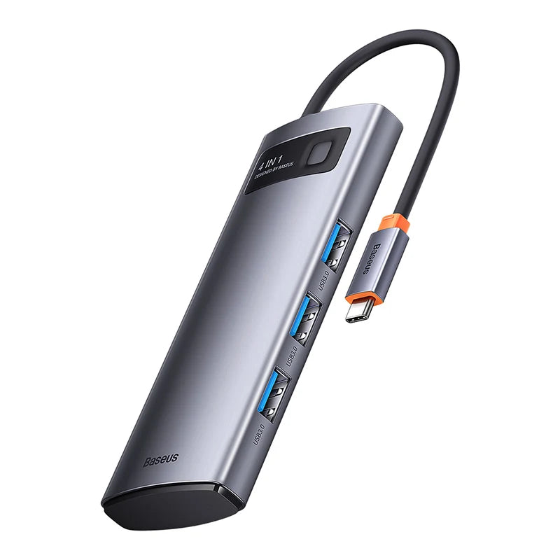 Hub 4in1 Baseus Metal Gleam Series, USB-C to 4x USB 3.0 - Image 2