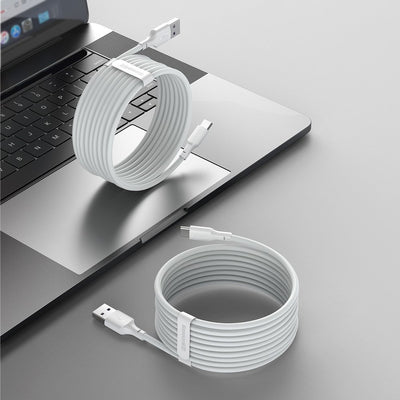 Baseus 2x USB-A - USB Type C cable fast charging Quick Charge 40 W 5 A 1.5 m - white (TZCATZJ-02)