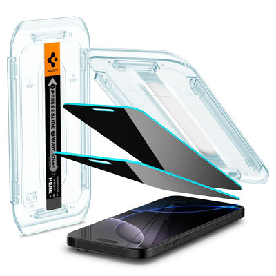 Spigen Glas.tR EZ Fit Privacy Tempered Glass for iPhone 16 Pro Max / 17 Pro Max - 2 pcs.