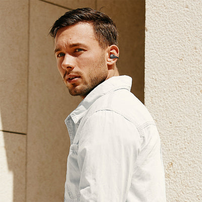 Baseus Bass 15 Clip OWS Wireless Headphones with Baseus Simple USB-C 3A 30cm Cable - Black