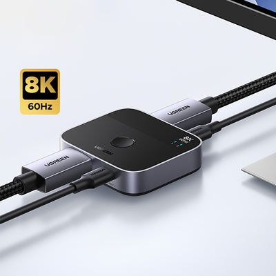 Ugreen DisplayPort/USB-C to USB-C Switch - Gray