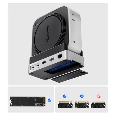 Orico MiniDock 10-in-1 Docking Station with SSD Hard Drive Bay - Silver