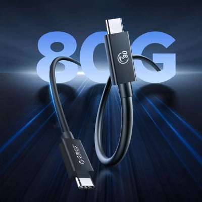 Orico USB4 Thunderbolt5 Cable 80Gbps 240W USB-C to USB-C 2m - Black