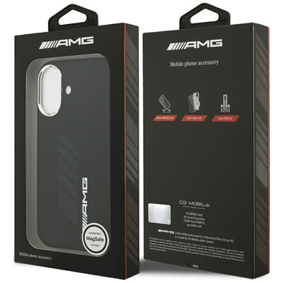 AMG Silicone Oversize Rhombs MagSafe Case for iPhone 17 - Black — Mercedes