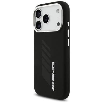 AMG Silicone Oversize Rhombs MagSafe Case for iPhone 17 Pro - Black — Mercedes