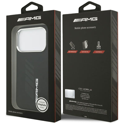 AMG Silicone Oversize Rhombs MagSafe Case for iPhone 17 Pro - Black — Mercedes