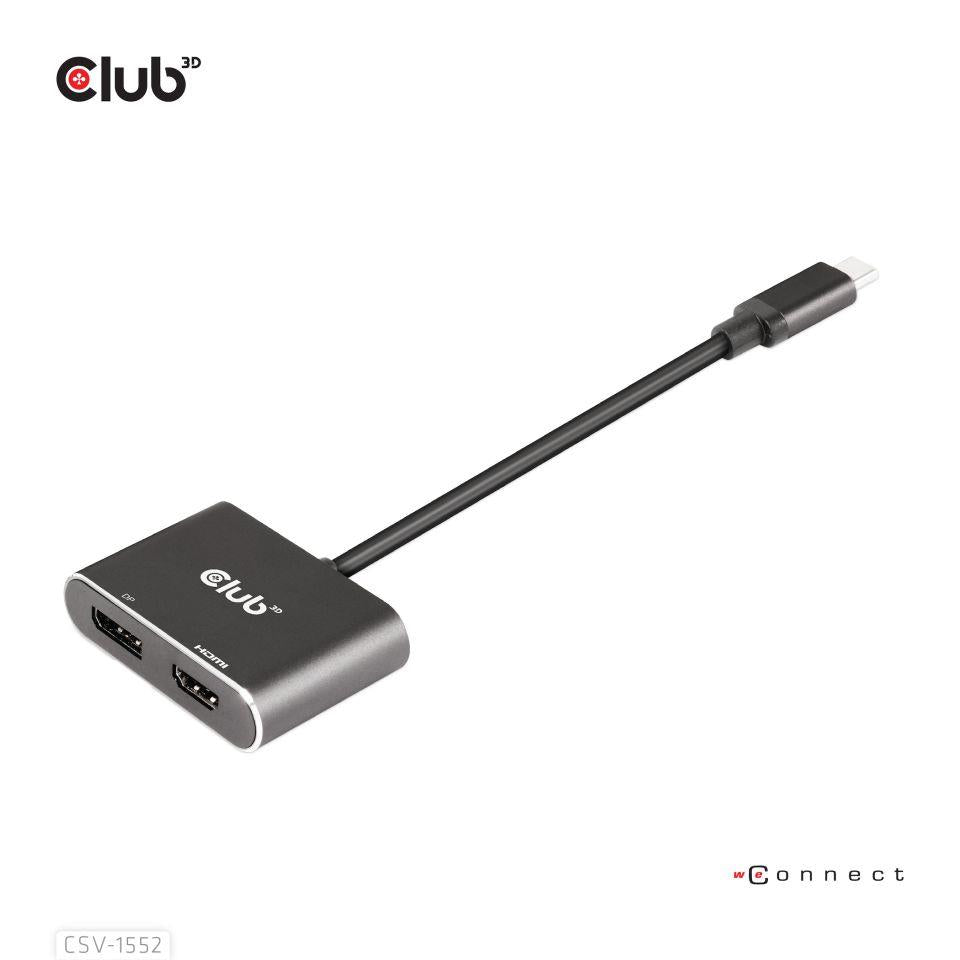 I/O HUB USB-C DP/HDMI/CSV-1552 CLUB3D