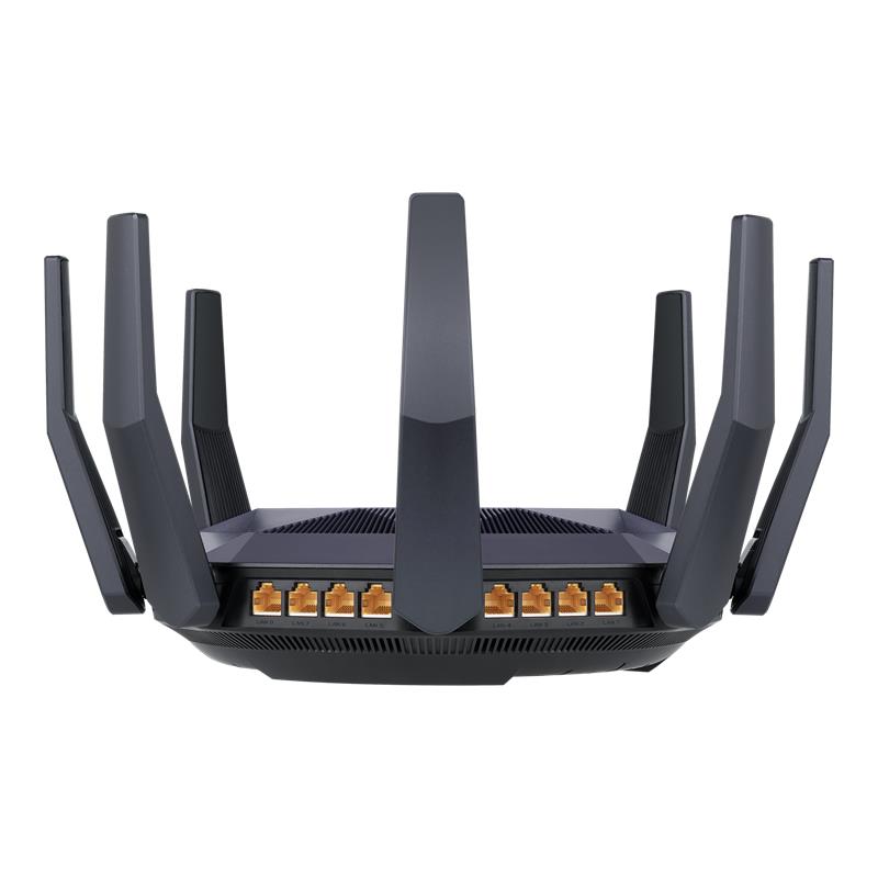 Wireless Router ASUS 6000 Mbps Mesh Wi-Fi 6 USB 3.1 9x10/100/1000M 1x10GbE 1xSPF+ Number of antennas 8 RT-AX89X