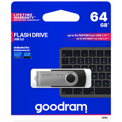 Goodram UTS3 32GB USB 3.2 Gen 1 Flash Drive - Black