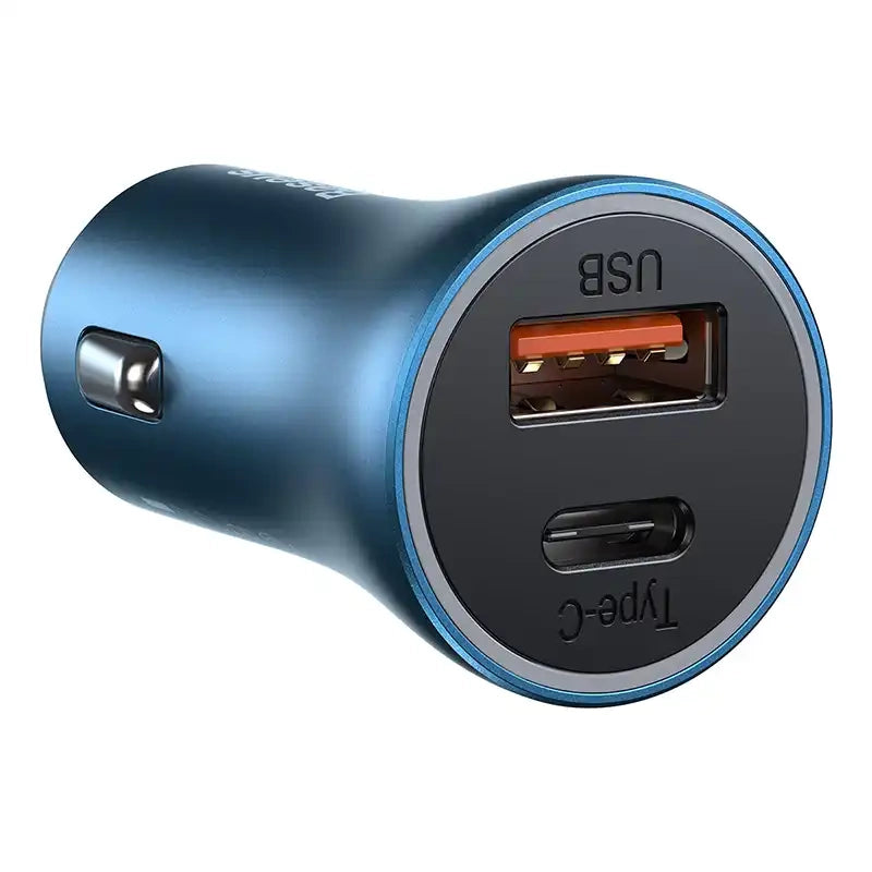 Baseus Golden Contactor Pro car charger, USB + USB-C, QC4.0+, PD, SCP, 40W (blue) - Product Image 3