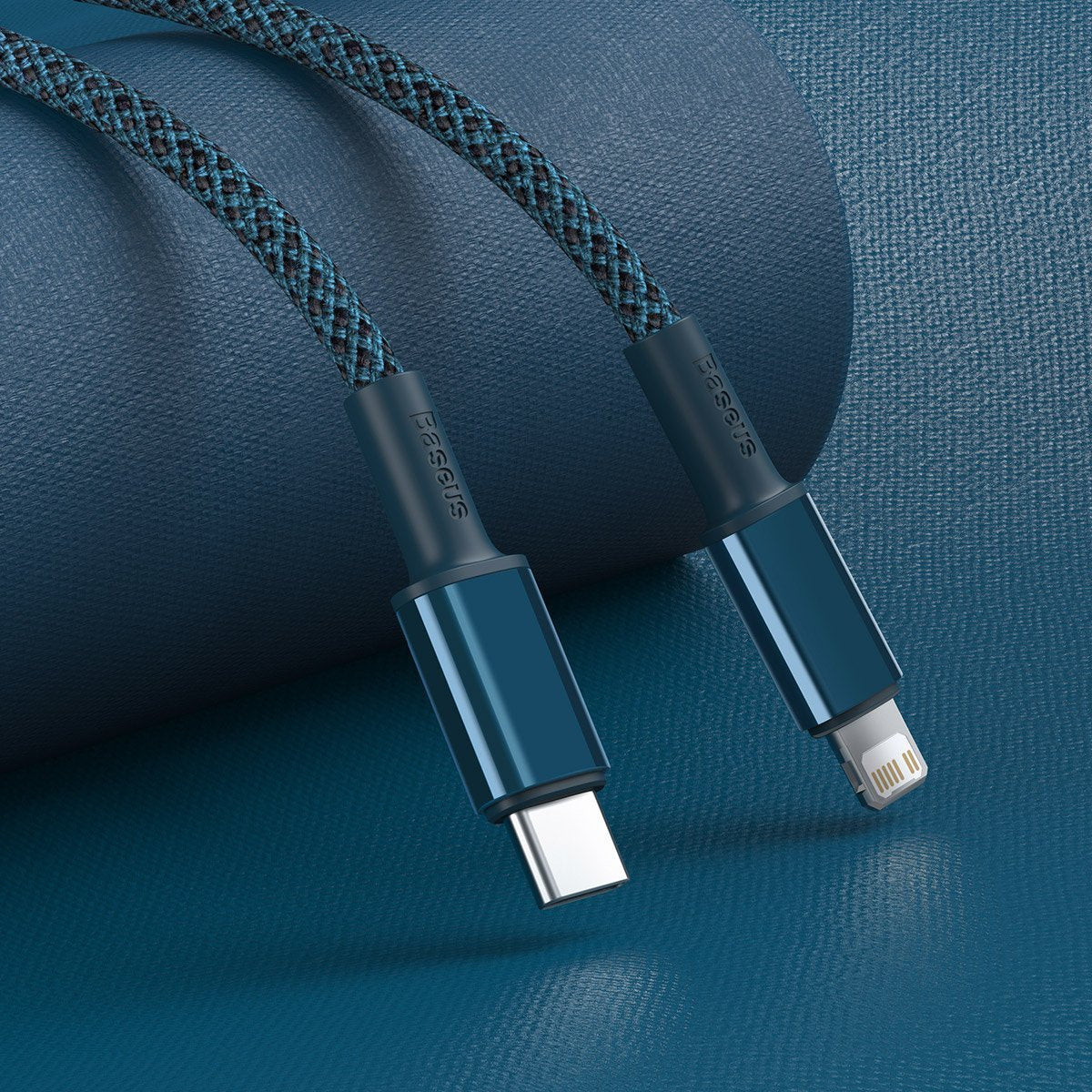Baseus High Density Braided Cable Type-C to Lightning, PD, 20W, 2m (blue) - Product Image 8
