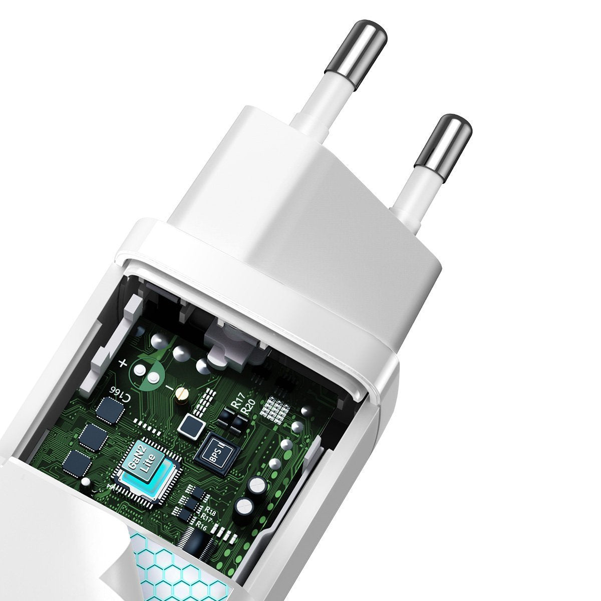 Quick Travel Charger Baseus GaN2 Lite USB+C 65W EU (white) - Product Image 2