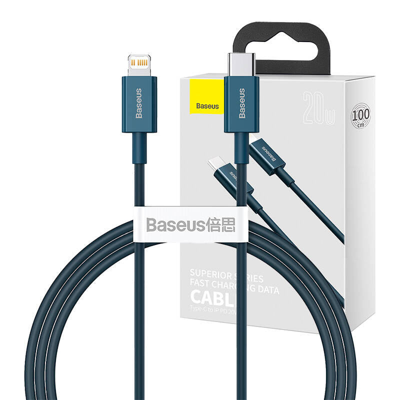 Baseus Superior Series Cable USB-C to iP, 20W, PD, 1m (blue) - Product Image 12