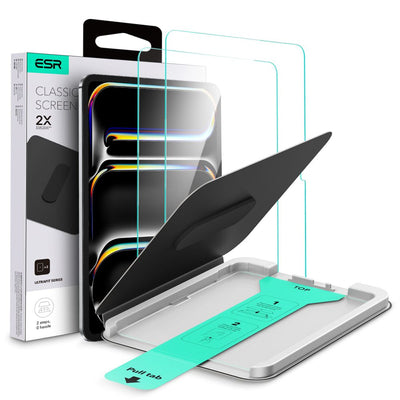 ESR UltraFit Tempered Glass 2-pack for iPad Pro 11” 5 / 6 / 2024-2025