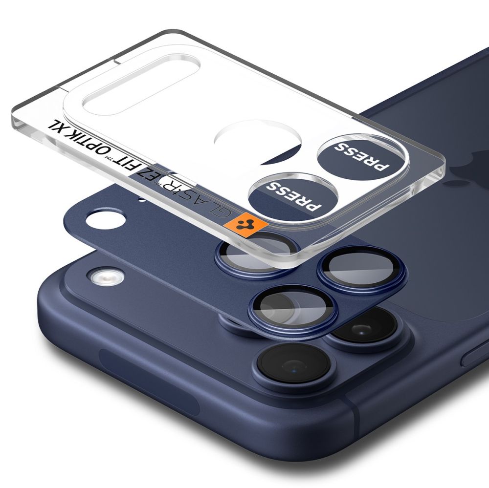 Spigen Optik Pro XL Camera Lens Glass for iPhone 17 Pro - Navy Blue