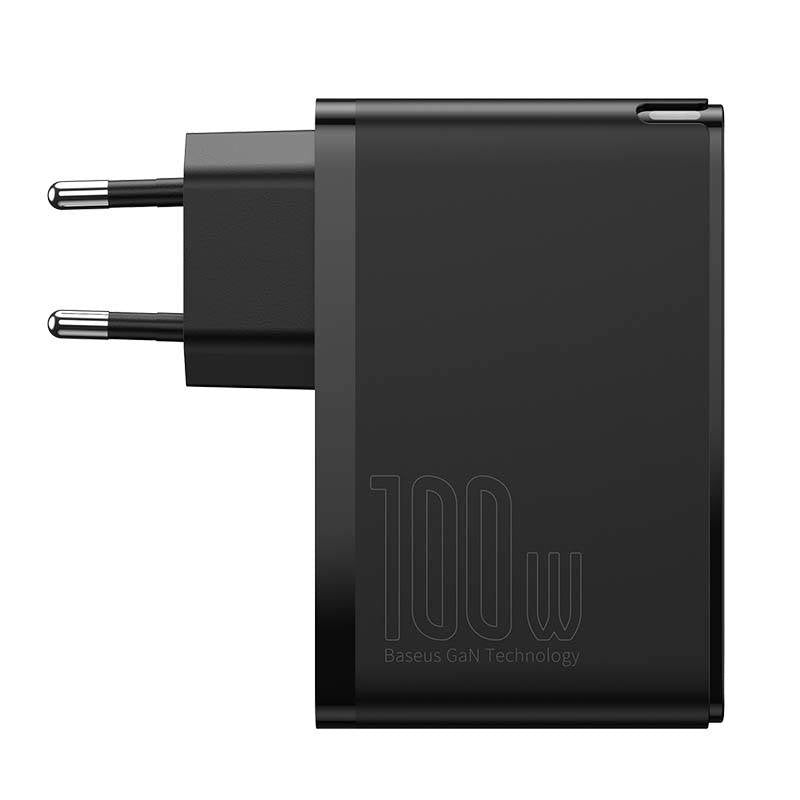 Travel Charger Baseus GaN2 Pro Quick 2x USB + 2x USB-C, 100W, EU (Black) - Product Image 2