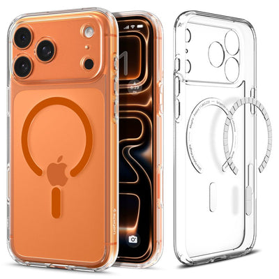 Spigen Ultra Hybrid MagSafe Case for iPhone 17 Pro Max - Clear Orange