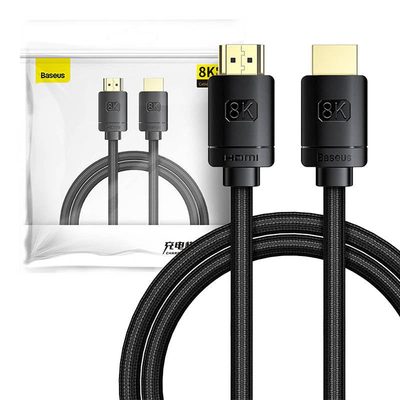 Baseus High Definition Series HDMI 2.1 cable, 8K 60Hz, 3D, HDR, 48Gbps, 1m (black) - Product Image 1