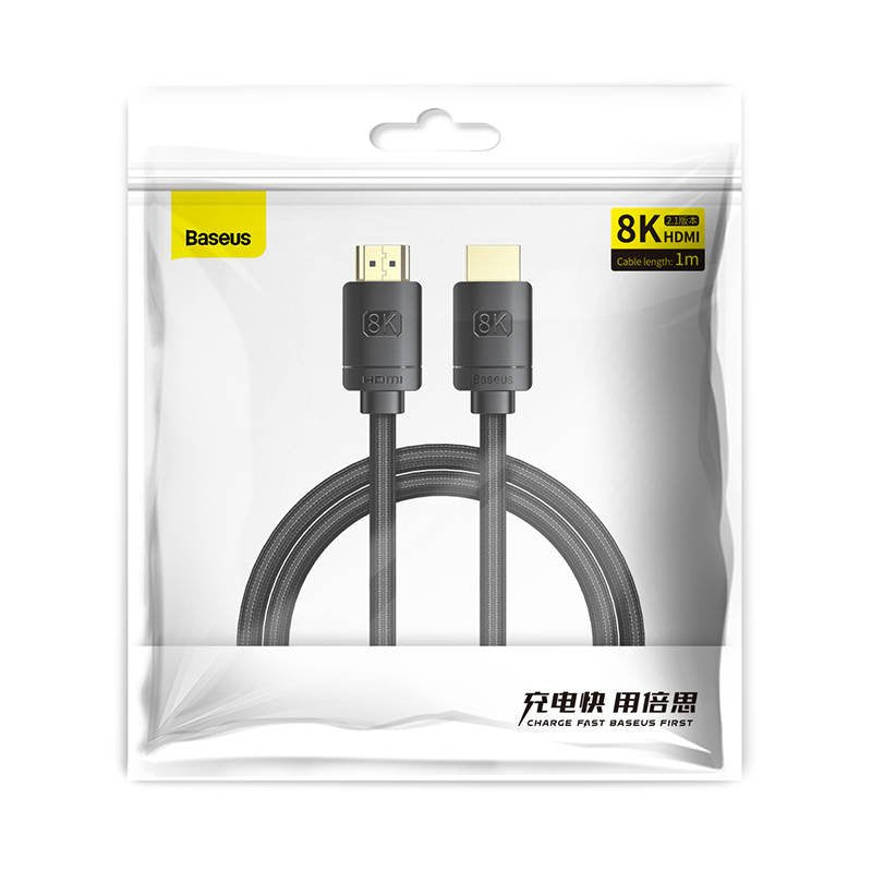 Baseus High Definition Series HDMI 2.1 cable, 8K 60Hz, 3D, HDR, 48Gbps, 1m (black) - Product Image 9