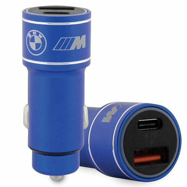 BMW M Edition PD-QC 3.0 20W Car Charger - Blue/Black