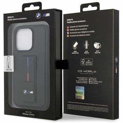 BMW Grip Stand Hot Stamp iPhone 14 Pro Case - Black