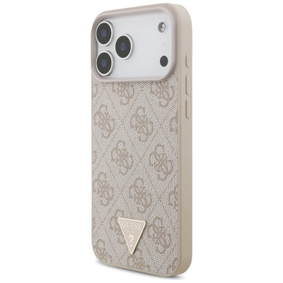 Guess 4G Strap Triangle Logo MagSafe Case for iPhone 17 Pro Max - Pink