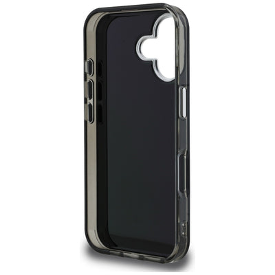 Karl Lagerfeld IML Aquarelle Choupette & Logo iPhone 16 Case - Black
