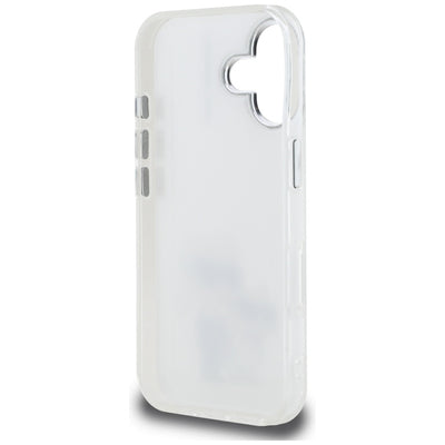 Karl Lagerfeld IML Aquarelle Karl & Choupette & Logo iPhone 16 Case - White
