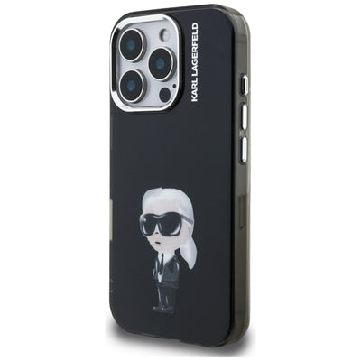 Karl Lagerfeld IML Aquarelle Karl & Logo MagSafe Case for iPhone 16 Pro Max - Black