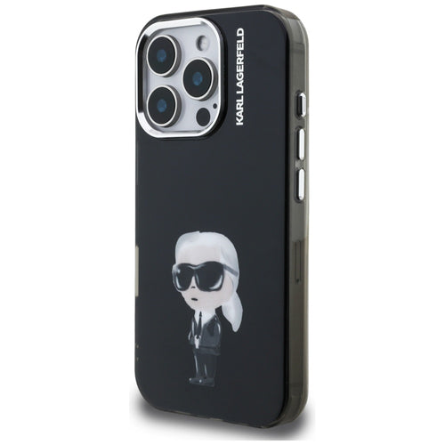 Karl Lagerfeld IML Aquarelle Karl & Logo MagSafe Case for iPhone 16 Pro Max - Black