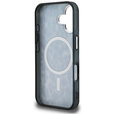 Karl Lagerfeld IML Leopard Pattern MagSafe Case for iPhone 16 - Black