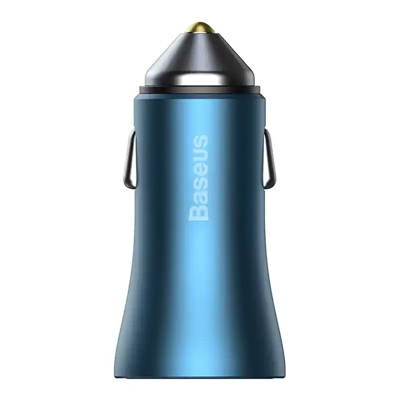 Baseus Golden Contactor Pro car charger, USB + USB-C, QC4.0+, PD, SCP, 40W (blue) + USB-C - Lightning cable 1m (blue) - Product Image 5