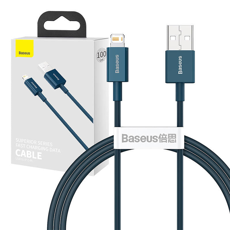 Baseus Superior Series Cable USB to iP 2.4A 1m (blue) - Product Image 1
