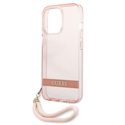 Guess Translucent Stap Case for iPhone 13 Pro Max - Pink
