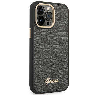 Guess 4G Vintage Gold Logo case for iPhone 14 Pro - black