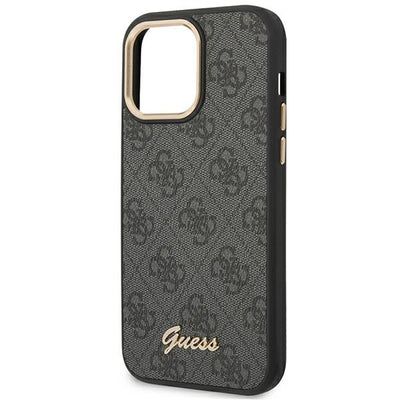 Guess 4G Vintage Gold Logo case for iPhone 14 Pro - black