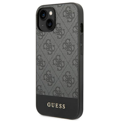Guess 4G Stripe Collection Case for iPhone 14 / 15 Plus - Gray