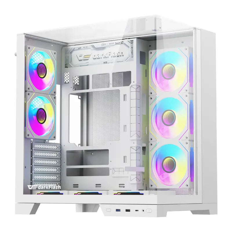 Computer case DarkFlash TH285 PLUS + 8 fans (white) - Image 1