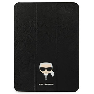 Karl Lagerfeld Saffiano Karl Head Book Cover for iPad Pro 11" - Black