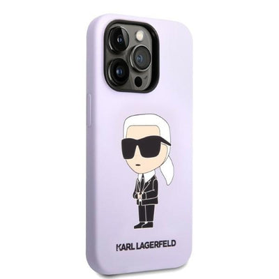 Karl Lagerfeld KLHCP14LSNIKBCU iPhone 14 Pro Case - Purple
