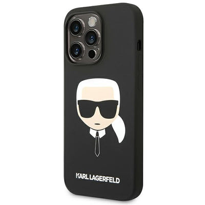 Karl Lagerfeld Silicone Karl`s Head Case for iPhone 14 Pro Max - Black
