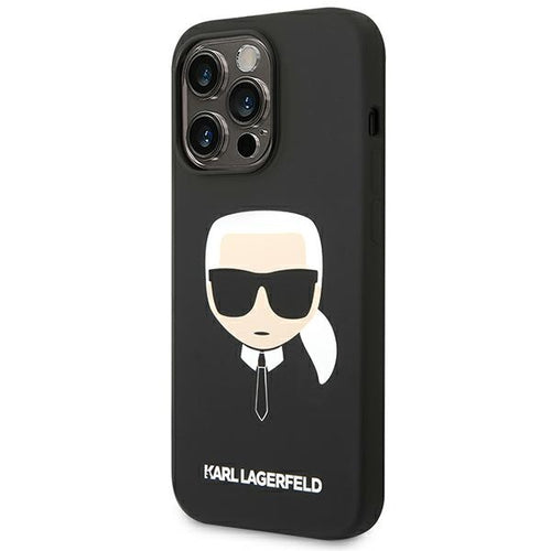 Karl Lagerfeld Silicone Karl`s Head Case for iPhone 14 Pro Max - Black