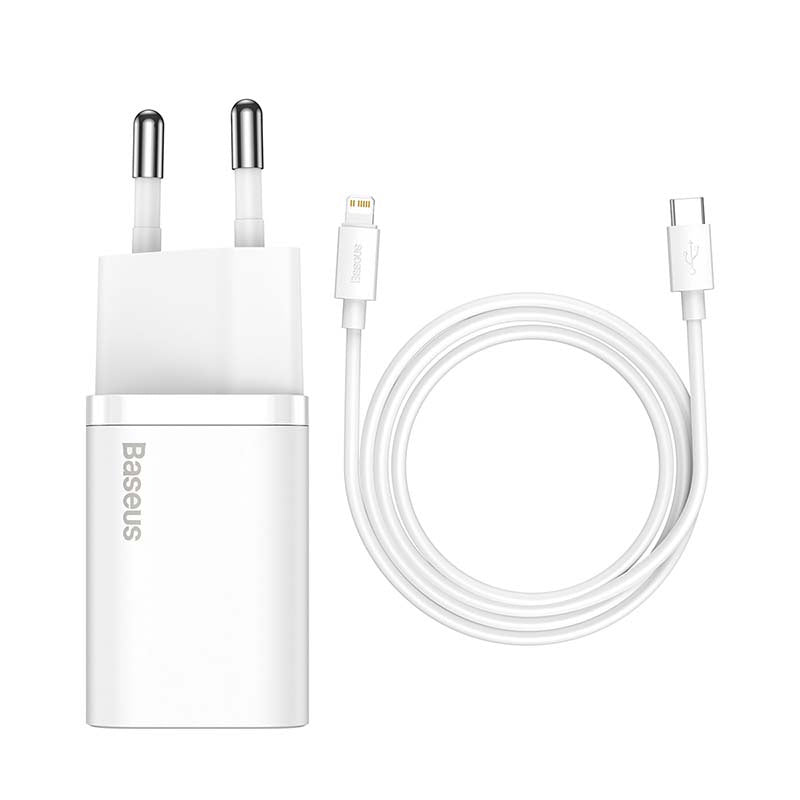 Baseus Super Si Quick Charger 1C 20W with USB-C cable for Lightning 1m (white) - Product Image 7